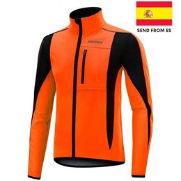 Windbreaker Thermal Cycling Jacket Men Women Winter Bicycle Clothing Road Reflective Bike Jacket Delivery From Spain240102