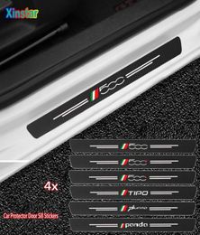 1pack NEW Car Protector Door Sill Stickers For Fiat 500 500x 500l panda TIPO punto3009248