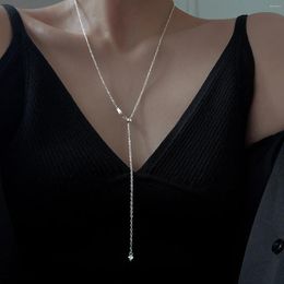 Pendants Sterling Silver 925 Italian Pull-out Corrugated Chain Jumper Necklace Women's Nude Can Wear Pendant Light Luxury Jewelry