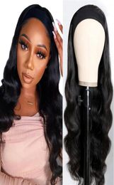 Headband Wig 9A Brazilian Body Wave Human Hair Wigs Machine Made Brazilian Hair Wigs Nature Color5230270