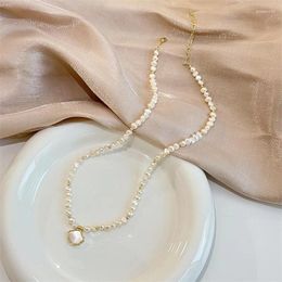 Choker Elegant Temperament Shell Freshwater Pearl Necklace Simple And Delicate Wind Gentle Iadylike Style