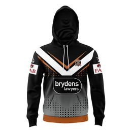 2024 Kids Rugby Hoody Wests Tigers Hoodies Boys Girls Home Away Outdoor Hoodies