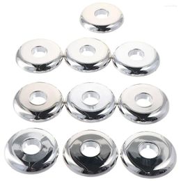 Kitchen Faucets 10 Pcs ABS Electroplating Flush Valve Cover Bathroom Round Hole 1/2 Inch Plumbing Plates Wall In