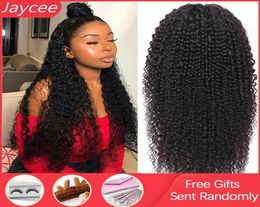 13x6 Lace Front Wig Curly Human Hair Wig Brazilian Remy Hair Jerry Curl Lace Front Human Wigs Perruque Cheveux Humain2463786