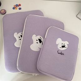 Ins Purple Cute Laptop Bag Sleeve 11 13 14 15 15.6 Inch Carrying Case Air Pro M1 Dell Notebook Cover Computer Bag 231229