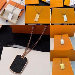 Designer Necklace Couple Long Chain Titanium steel Necklaces With Letter 18K Plated Gold Initials Punk Hip-hop High Quality Pendan283a