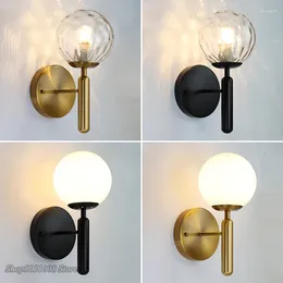 Wall Lamp Nordic Modern Bedroom Beside Glass Ball LED Lights Wandlamp Bathroom Mirror Stair Aisle Lighting Fixtures