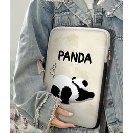 Ins Panda Cute Laptop Carrying Bag Sleeve 10 11 12 13 14 15 Inch Cover Air M2 13.6 Ipad Pro 14 12.9 9.7 Tablet Pouch 231229