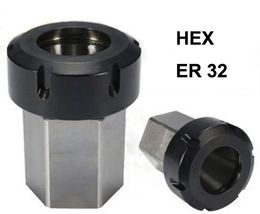 Parts Hex ER25 ER32 Collet Chuck Tool Holder Spring Holder Collet Block 45x65mm for Lathe Mini Engraving Machine