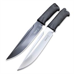 Russia D2 Steel Camping Fixed Blade Knife Rubber Plastic Handle Outdoor EDC Survival Hunting knife