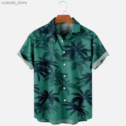 Men's T-Shirts Men's Fashion Summer T-Shirts Hawaiian 3d Print Cosy Casual One Button Shirts Short Sleeve Beach Oversized Shirts Q230102