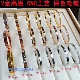 Bangle Car tires's bracelet Gold Smooth Face Card Home Narrow Edition Full Sky Star Bracelet Screwdriver Hand Ring Wide Fifth Generation LOVE With Original Box