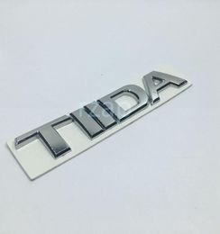 3D Car Emblem For Nissan Tiida Letter Logo Silver Auto Rear Trunk Badge Name Plate Sticker4785379