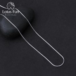 Lotus Fun Real 925 Sterling Silver Necklace Fine Jewellery Creative High Quality Classic Design Chain for Women Acessorio Collier207C
