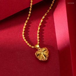 Pendant Necklaces Vietnam Hard Gold Necklace Women Do Not Fade Love Wedding Collarbone Chain Imitation Plated Jewelry