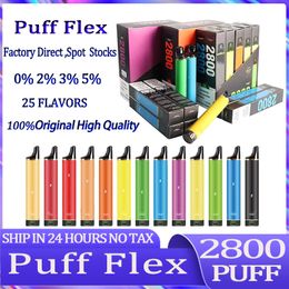 Puff Flex 2800 puff 2800 disposable Vape E cigarettes vape pods vapes device kits 850mah battery vaper pre-filled 8ml vapes disposable puff