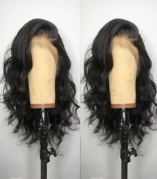 LUFFYHAIR Part Wavy Lace Front Wig Human Hair Brazilian Remy Hair 5x5 Silk Base Lace Front Wigs with Baby 150 Density91880337183227
