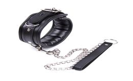 Leather Bondage Restraints Gear Sex Adult Collars Slave Collar With Chain Leash Sex Neck BDSM Sex Toys For Couple Adult Games3320335