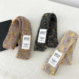 Scarves Handmade Crochet Scarf For Female Girl Warm Long Student Winter Narrow Shawl Neck Wrap Harajuku D5QB