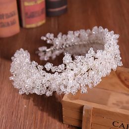 Glaze Leaf Headbands Wedding Crystal Hairband Bridal Vintage Earrings Hair Ornaments Girls Exquisite Colored Headpiece Jewelry 240102