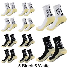 10 Pairs Football Socks AntiSlip High Quality Soft Breathable For Running Yoga Basketball Soccer Hiking Sports Grip 240102