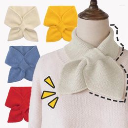 Scarves Winter Solid Color Versatile Butterfly Shaped Knitted Cross Scarf Super Soft Comfortable Warm Fashion Designer