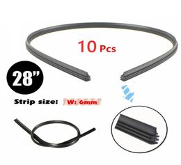 10pc 28 6mm Silicone Universal Frameless Windshield Wiper Blade Refill Trucks high quality suitable for cars6627740