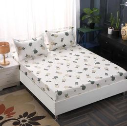 Bedding Sets Do Not Fade Bed Sheet Trendy Household Mattress Protector Dust Cover Non-slip Bedspread With Pillowcase F0082