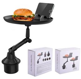 Adjustable Car Cup mounts Drink Coffee Bottle Organiser Accessories Food Tray Automobiles Table for Burgers French Fries phone hol4525585