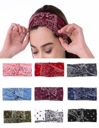 Elastic Hair Bands Cashew Flowers Printed Headbands for Women Sports Yoga Bandana Turban Headwear Hair Accessories3766509