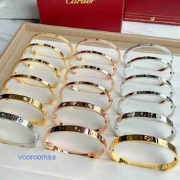 Top Quality Luxurys Designers bracelet Car tires's Women Charm High Edition Card Home Wide Full Sky Star Nail Bracelet Womens Thick Plating With Original Box