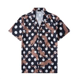2024 Mens Designer Mens Flower Tiger Print Shirts Casual Button Down Short Sleeve Hawaiian Shirt Suits Summer Beach Designer Shirts