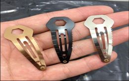 Gold and silver EDC Multi Tool Hair clip Hairpin Stainless Steel Tactical Cutter R492848551