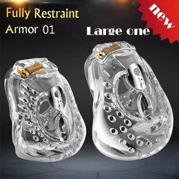 Design Arrival Male Fully Restraint Bowl Chastity Device Sex Toys Cock Cage Penis Ring Sissy Bondage Armour 01 240102