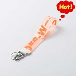 Keychains Lanyards Key Chain Luxury Rings Clear Rubber Jelly Letter Print Keys Ring Fashion Men Women Canvas Keychain Camera Pendant Beltqvj r