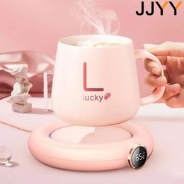 USB Cup Warmer Pad LED Display Electric Heater Mug 3 Gear Temperature Home Office Heating Coaster For Coffee Milk Tea Water 240102