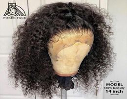 Deep Curly Lace Front Human Hair Wigs 13x4 Lace Frontal Wigs with Baby Hair Short Bob Lace Frontal Wig 180 Density Wig Deep Wave3131553