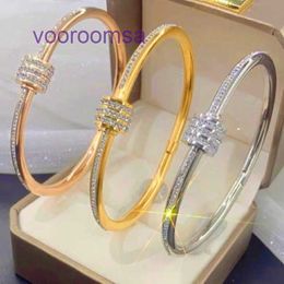 Car tires's Designer Bracelets for women and men Full Diamond Small Man Waist Bracelet Womens High Grade Titanium Steel Ring Hand Jewelry With Original Box