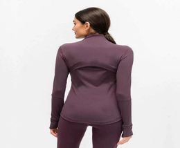 Autumn Winter New Zipper Jacket QuickDrying Yoga Clothes LongSleeve Thumb Hole Training Running Jacket Women Slim Fitness C5674939