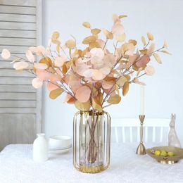Decorative Flowers Artificial Eucalyptus Leaves Branch Fake Plant Decoration For Home Wedding Colourful Decor Flower Arrangement