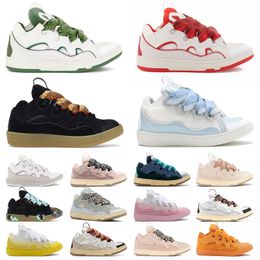 Top quality mens dress shoes women lavins beige yellow blue grey Pink multi triple black lanvinics shoes lanvinlities white lavina designer sneakers trainers