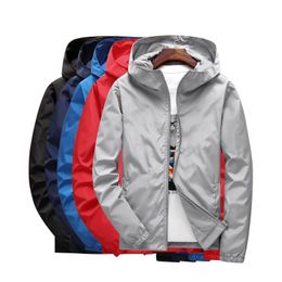 Plus Size Autumn outdoor Quick dry travel hiking DIY Zipper Male RainCoat Windproof Waterproof Windbreaker Thin Jacket For Men 2401023