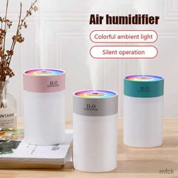 Humidifiers 260ML Car Air Humidifier USB Essential Oil Diffuser Home Aroma Humidify Mist Maker LED Night Light Mini Humidifier