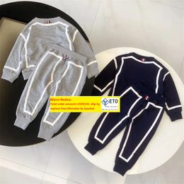 Baby Two Piece set Kid designer Sweater long Sleeve kids clothes toddler Pullover girl boy sets tops brand children clothe letters sports ZZ