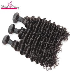 3 Bundles Deep Wave Hair Weft Weave 100 8A Unprocessed Virgin Hair Bundles Deal Brazilian Peruvian Malaysian Indian Extensions Gr2558723