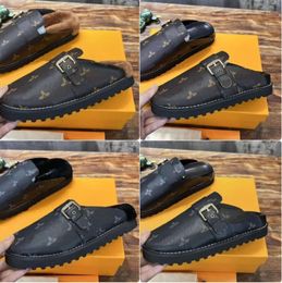 Designer Cosy Comfort Clog Sandals Slippers Slide Luxury Women Men Fur Leather Mules Fashion Winter Warm Plush Slides 55