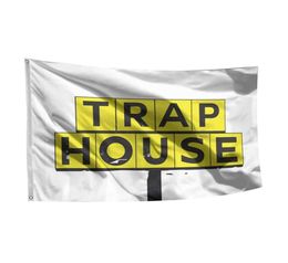 Trap House Flag Banner 3x5Ft College Dorm Room Man Cave Frat Wall Outdoor Flag 100D Polyester Banner Fast 6125897