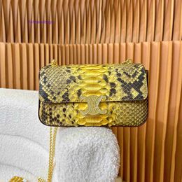 Cellins's Women Totes Shoulder bags for women 2024 New Light Luxury High Quality Rare Leather Womens Bag Python Skin Underarm With Real Logo