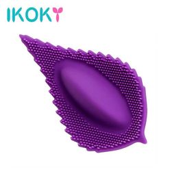 IKOKY Oral Licking Invisible Vibrating Panties Clitoris Stimulator Female Masturbation Leaf Vibrator Adult Sex Toys for Woman Y1811799237