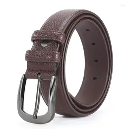 Belts Belt Men Quality Genuine Luxury Leather For Male Metal Pin Buckle Fancy Vintage Waist Jeans